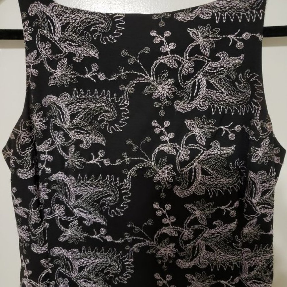 Nicole Miller sleeveless embroidered dress Size 8 - Picture 7 of 10